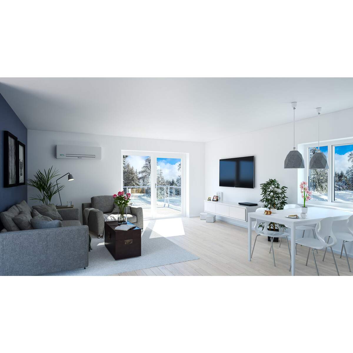 Daikin Altherma HPC wand 1,0 kW rechts incl. afstandsbediening — afbeelding 4