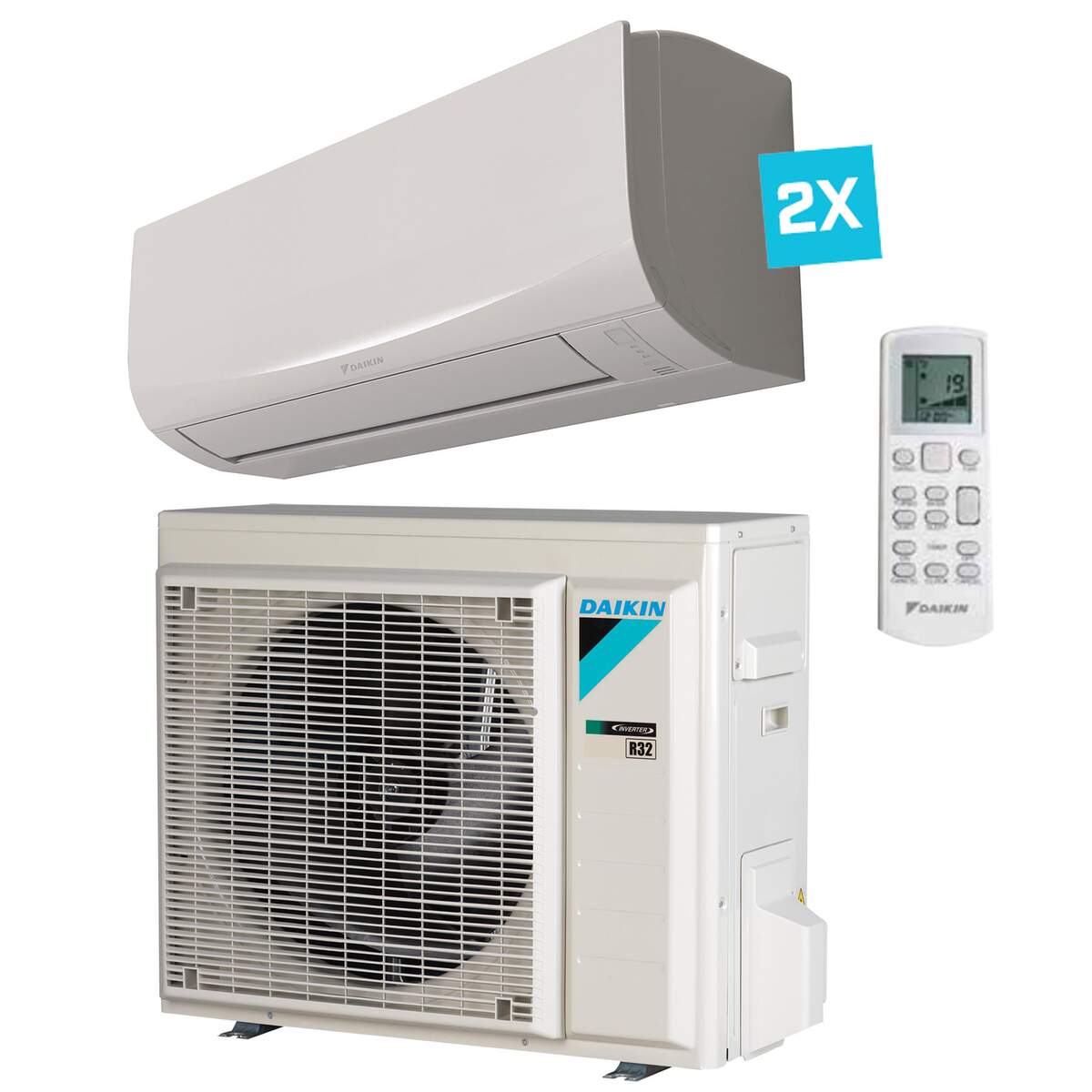 Daikin Sensira multi-split 4,0 kW met 2 binnenunits