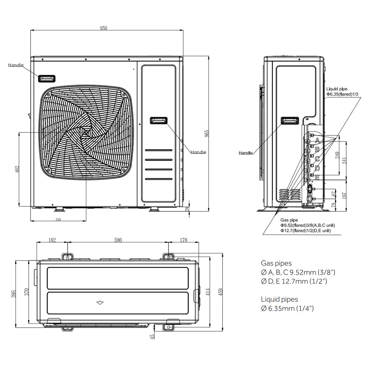 Haier buitenunit multi 12,5 kW R32 5U125S2SN1FA — afbeelding 2