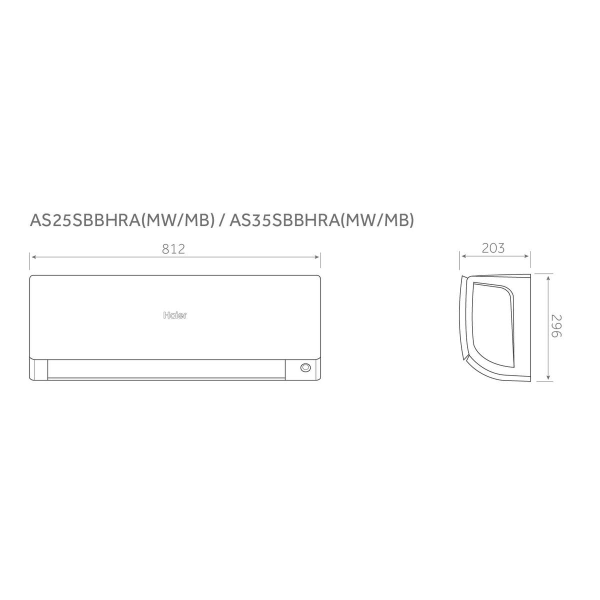 Haier Serene multi-split met 2 binnenunits van 3,5 kW, wit — afbeelding 2