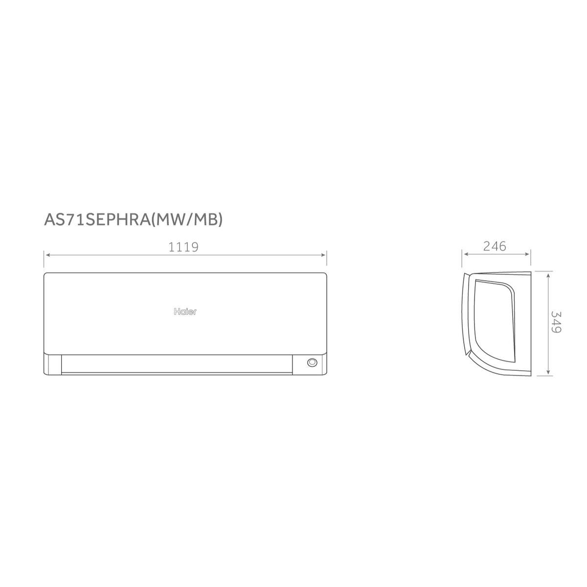 Haier Serene binnenunit 7,1 kW wit AS71SEPHRA-MW — afbeelding 4