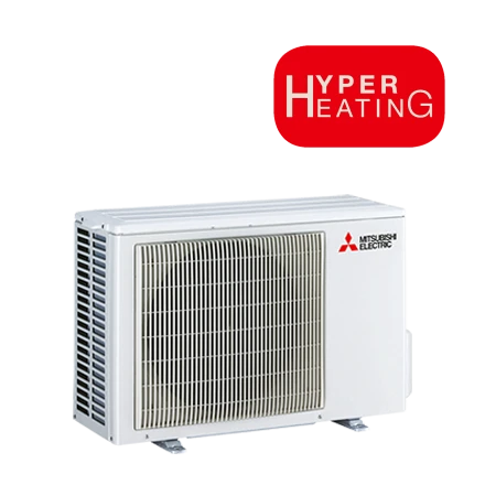 Mitsubishi Electric Hyper Heating wandunit 4,0 kW rood (R32) — afbeelding 4