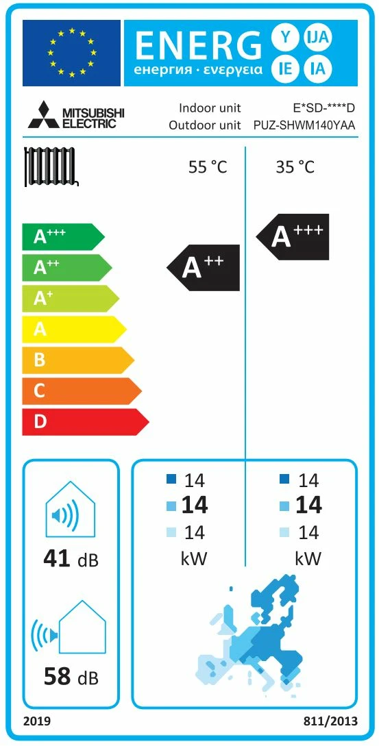 Mitsubishi Electric Zubadan Inverter SHWM140, Hydrobox — afbeelding 2